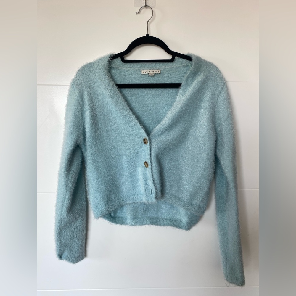 Cozy Blue Cardigan Sweater